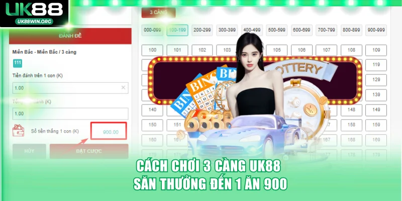 Cách chơi 3 càng UK88 săn thưởng đến 1 ăn 900